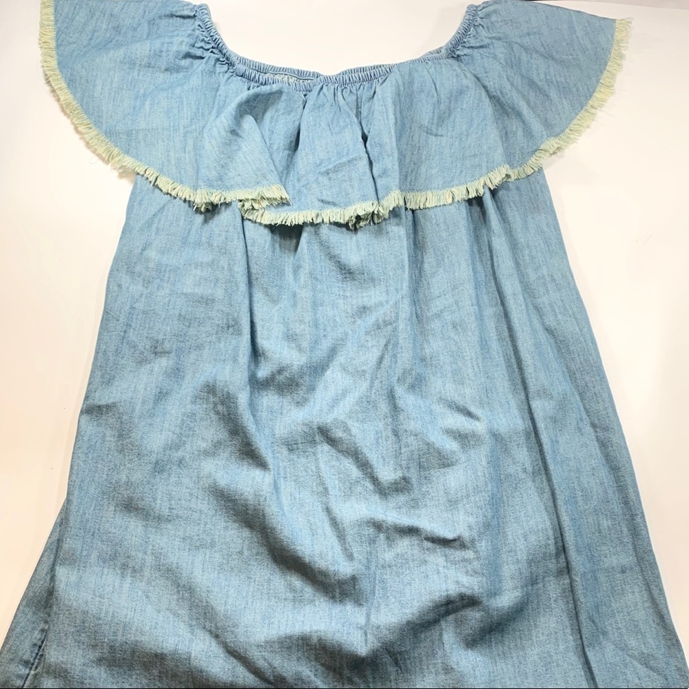 Mossimo Supply & Co Denim Dress XS Raw Hem - Picture 3 of 9